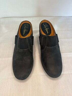 Cole Haan Black Suede Slip-On Mules Size 7.5M